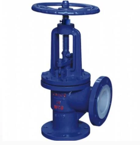 Manual Angle Carbon Steel Lined Fluorine Globe Valve