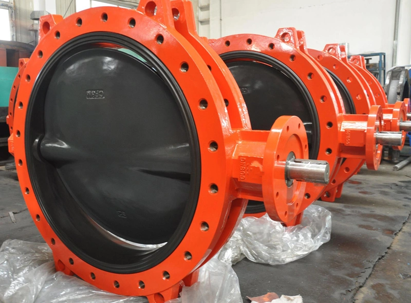 Body Double Flange Hard Soft Seal Double Triple Offset Eccentric Butterfly Valve Double Flange Butterfly Valve