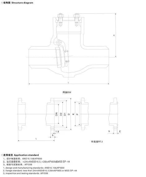 Pressure Seal 2500lb Rtj F321 High Temperature Check Valve