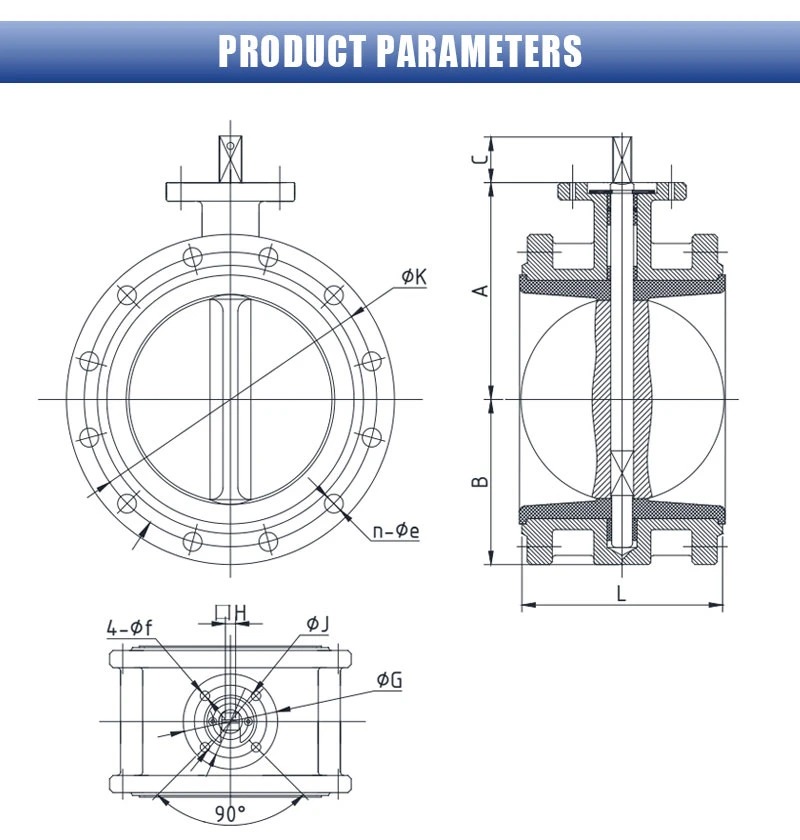 Hot Sell Double Flange Triple Offset Butterfly Valve